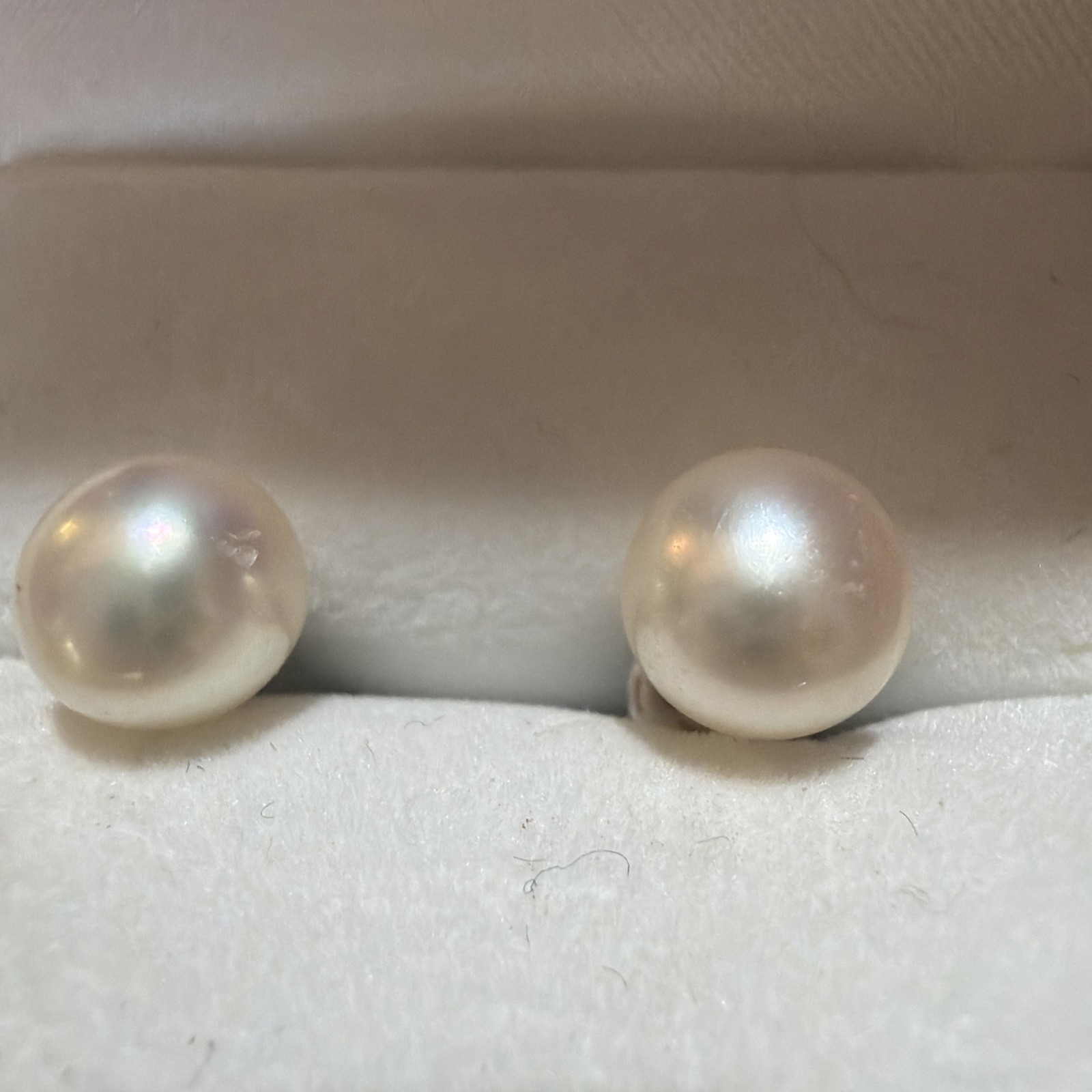 Genuine Freshwater Pearl Earrings, 12mm, High Luster, Sterling Silver Post 925