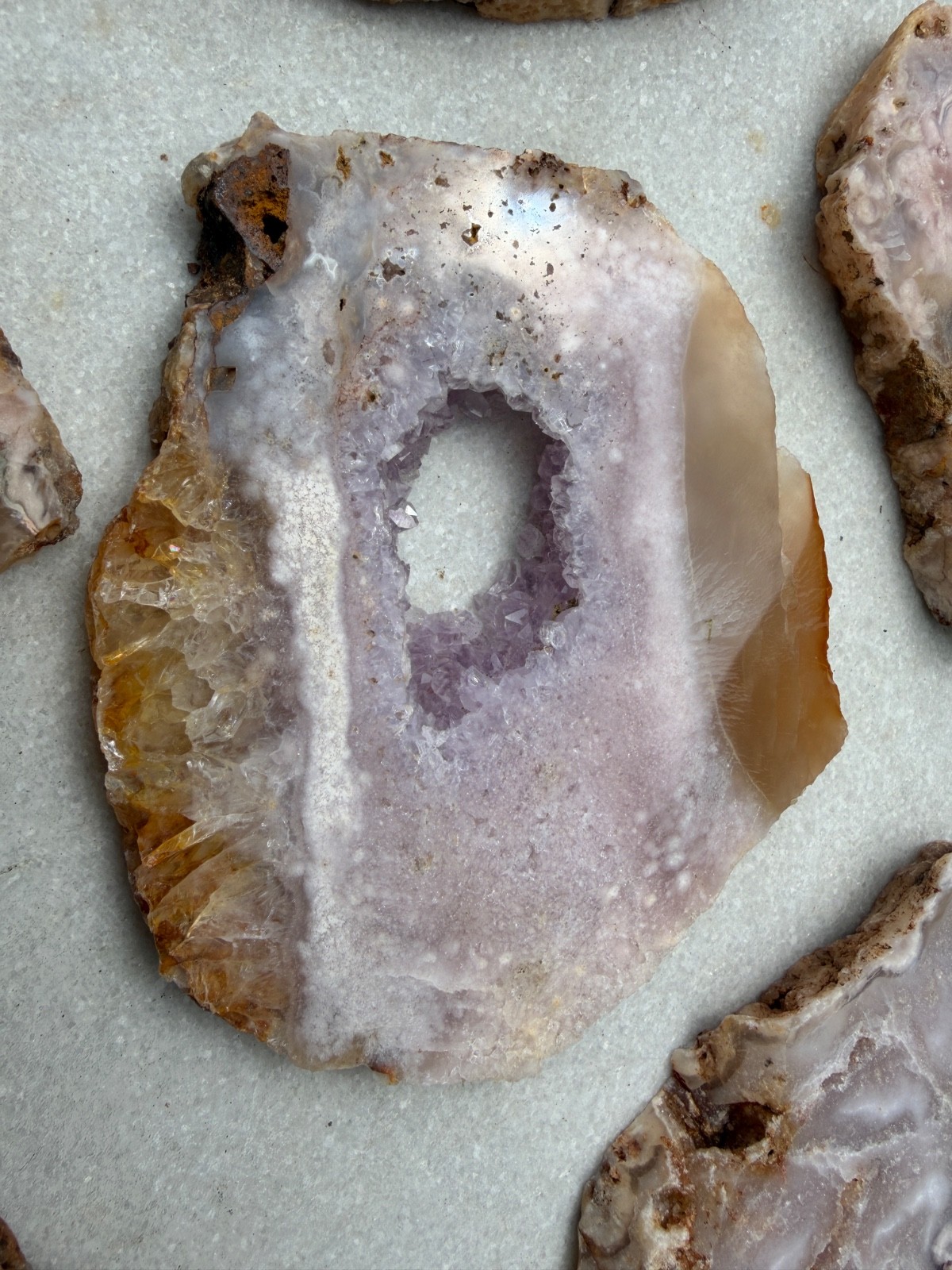 Wholesale Lot 2 Lbs Natural Pink Amethyst Flower Agate Slab Crystal