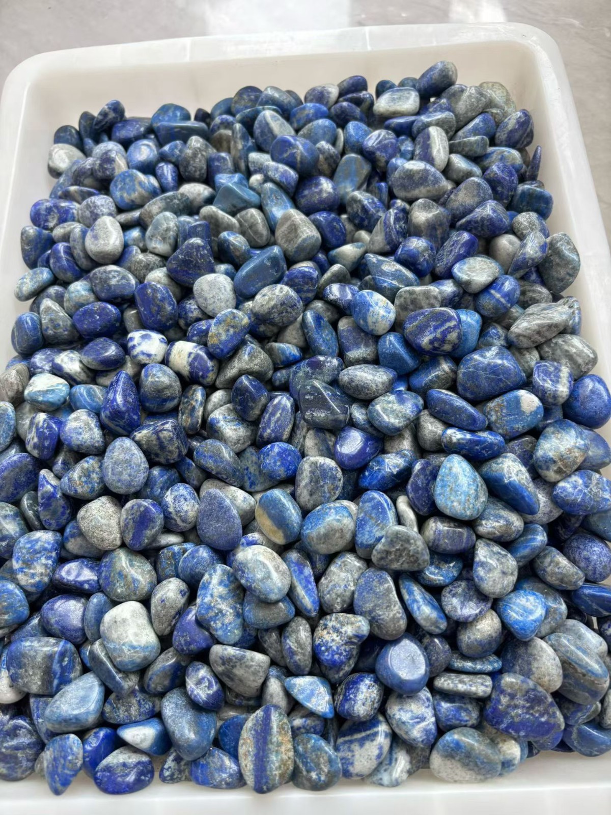 Natural lapis lazuli Rolling Stone, Landscape Decorative Raw Stones DIY 20-30mm