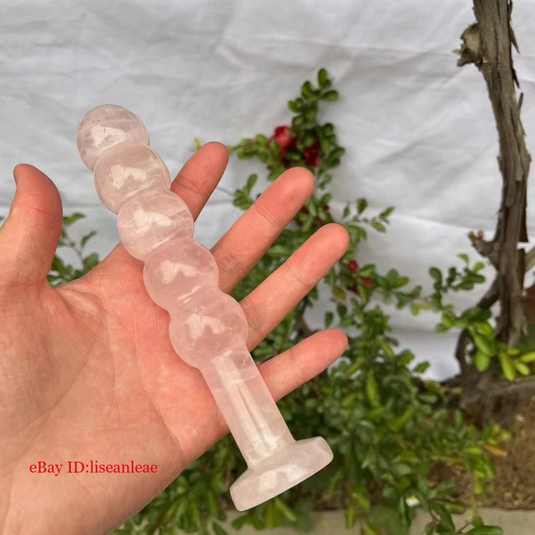 1Pc 180mm Natural Pink Crystal for Women Massage Yoni Wand Healing Gift