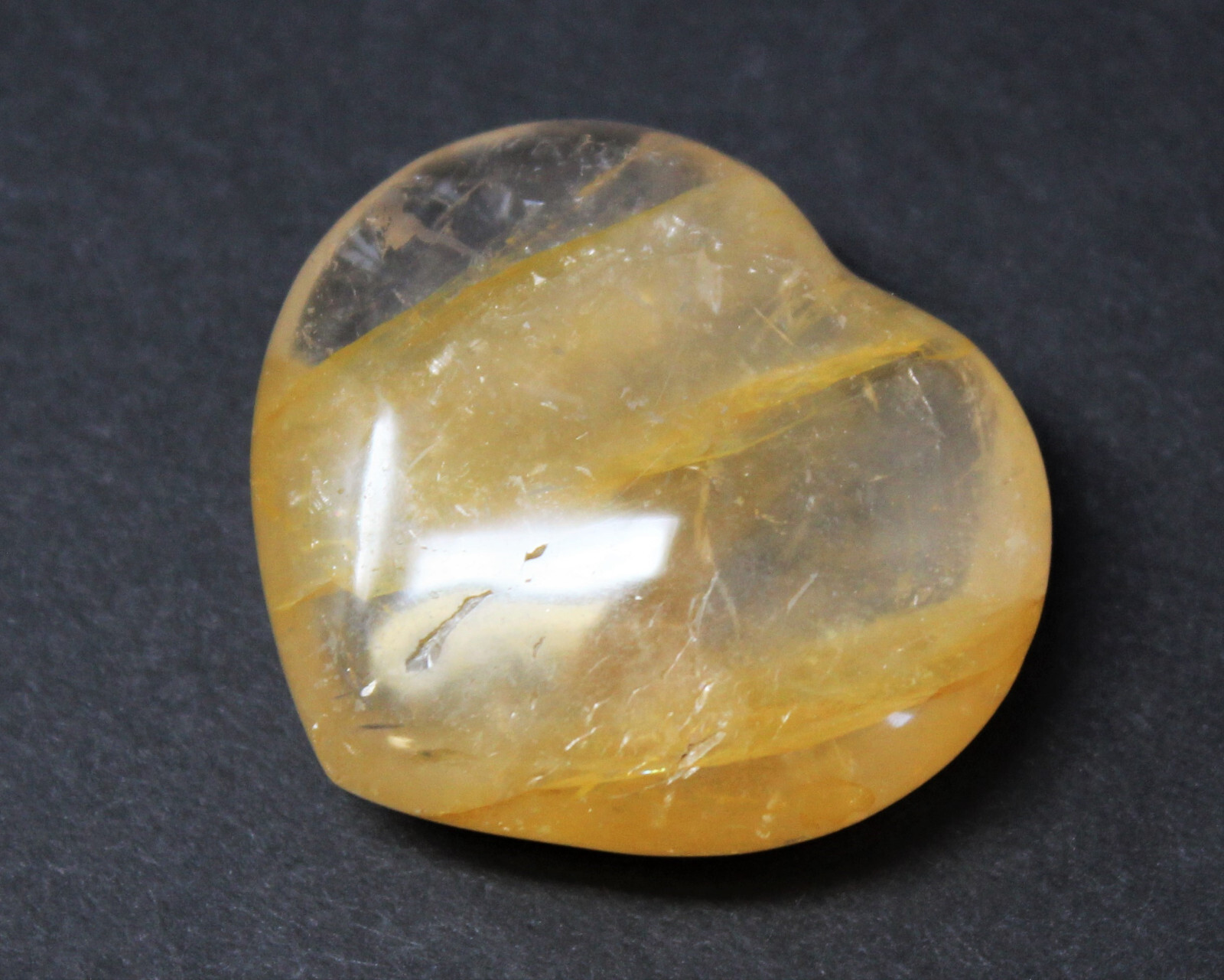 Golden Healer Quartz Heart: 1 – 1.25″ (Hematoid Quartz Heart, Crystal Heart)