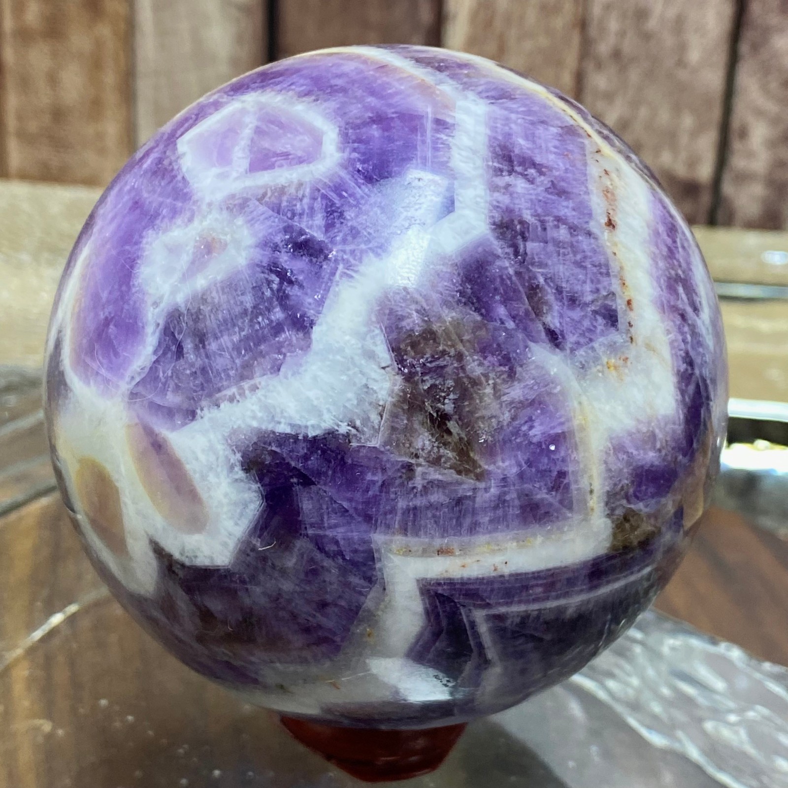 Natural Amethyst Crystal Ball Sphere Stone Reiki Chakra Meditation Decor 801 g