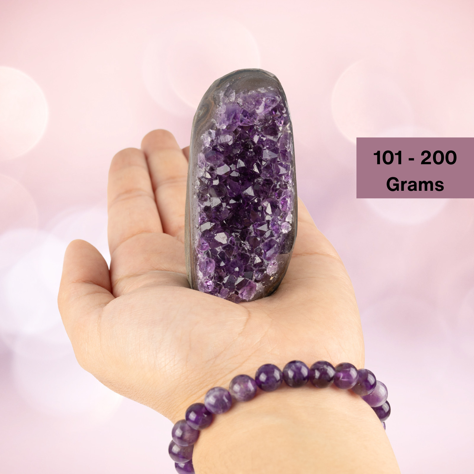 Amethyst Cut Base, “AAA” Uruguayan Purple Geode Cluster Healing Crystal, 5 sizes