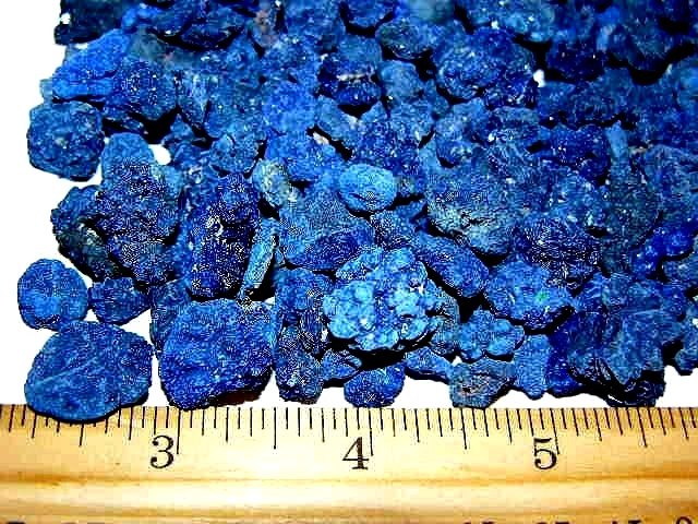 Azurite crystal clusters blue all natural Arizona 1/4-5/8 inch 15 piece lot