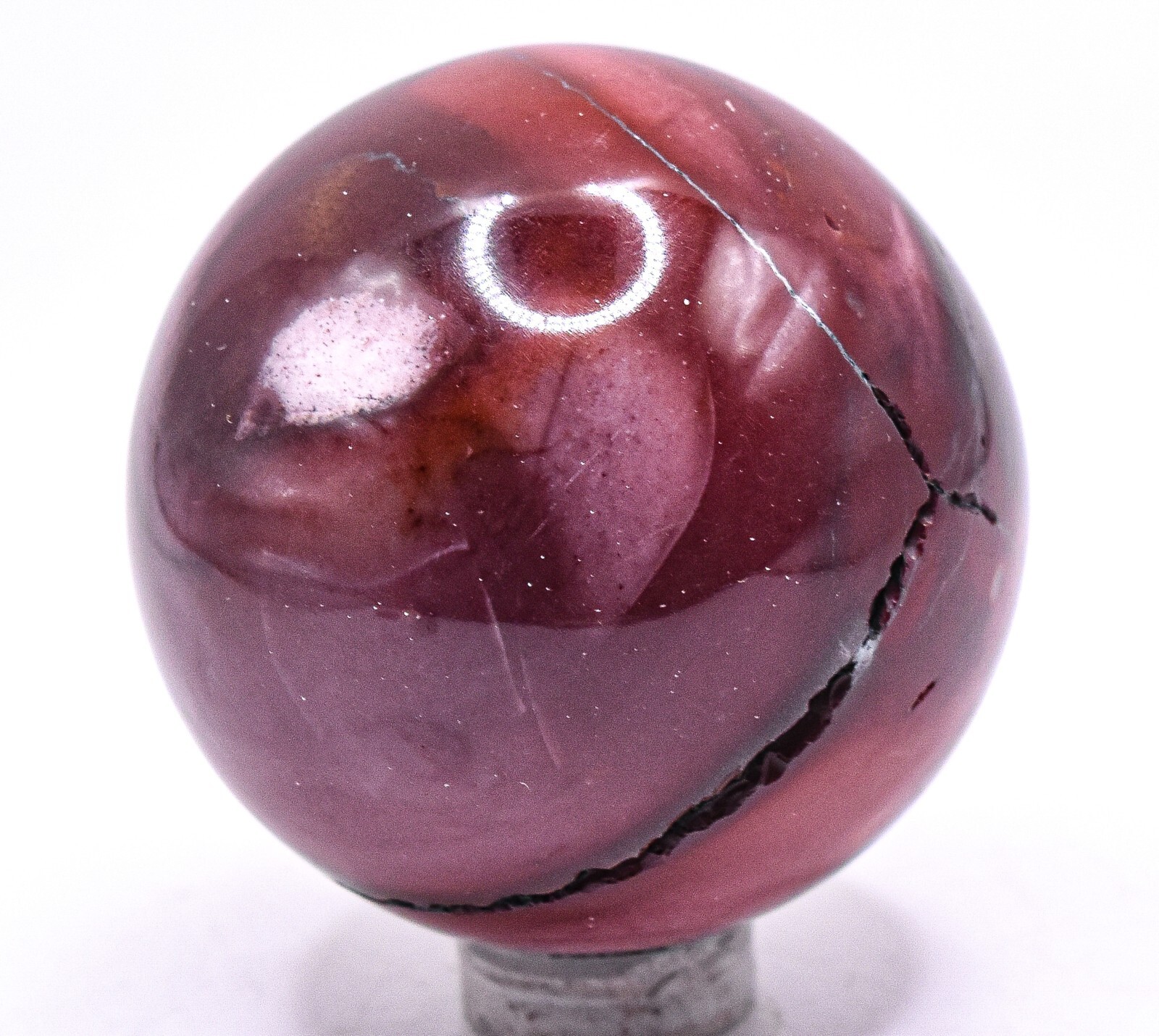 45mm Red Purple Mookaite Jasper Sphere Polished Gemstone Mineral Ball Australia
