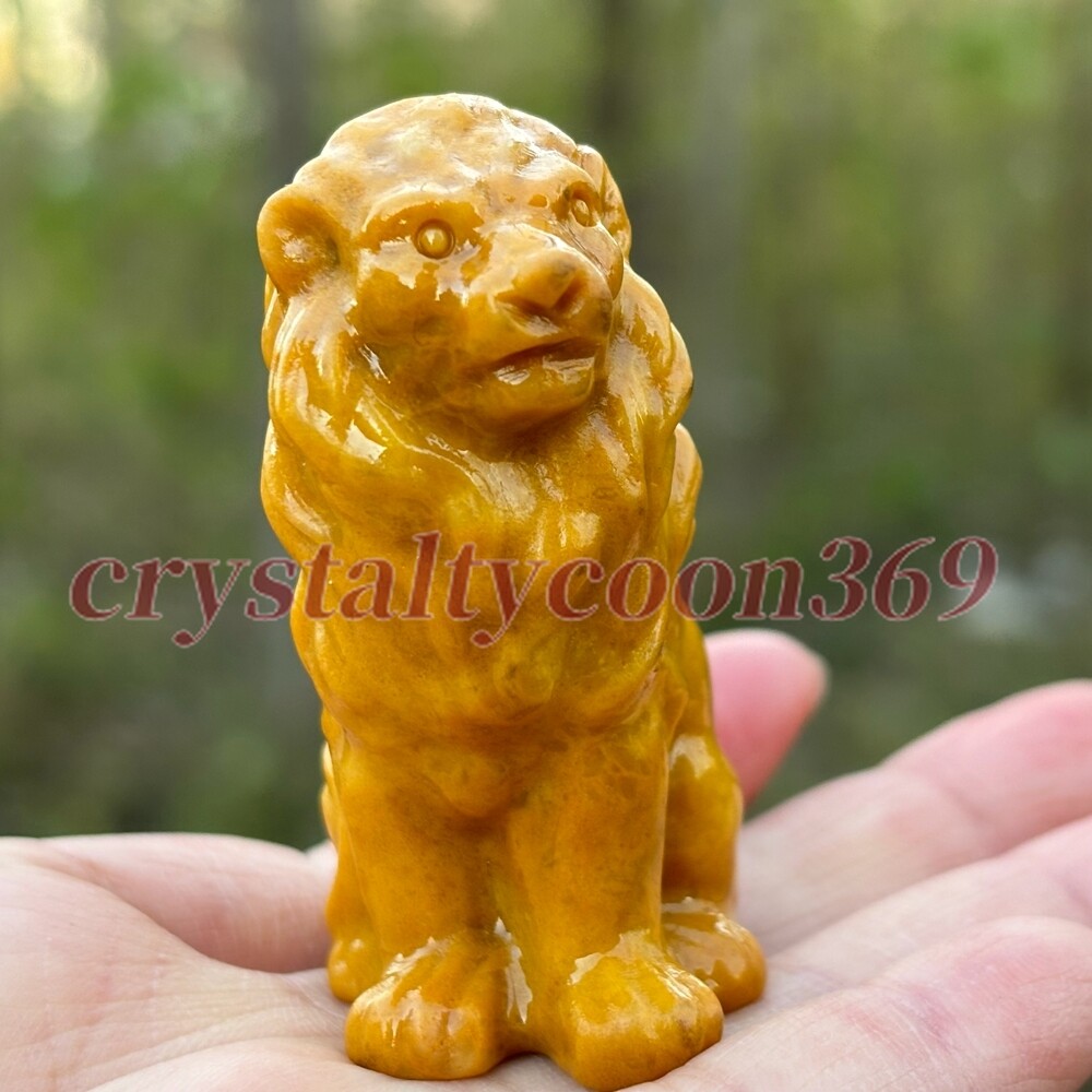2″ Natural Quartz Crystal Lion Skull Hand Carved Quartz Crystal Reiki Animal 1pc