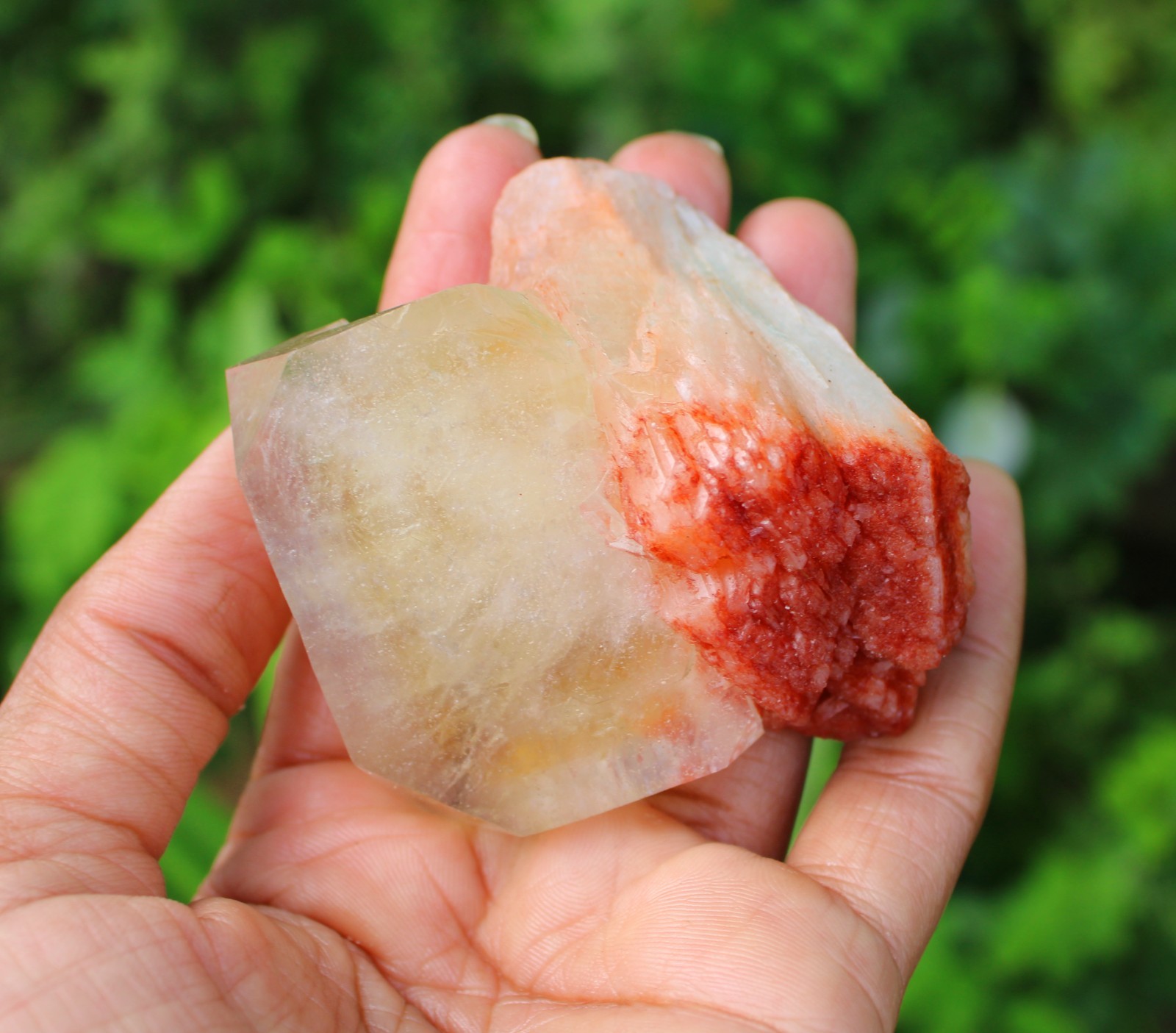APOPHYLLITE CRYSTAL WITH STILBITE MINERAL SPECIMEN