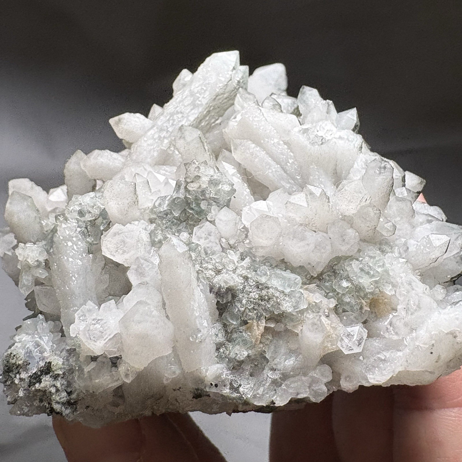 Natural Chlorite Quartz w/ Fluorite Cluster Specimen Inner Mongolia Specimen