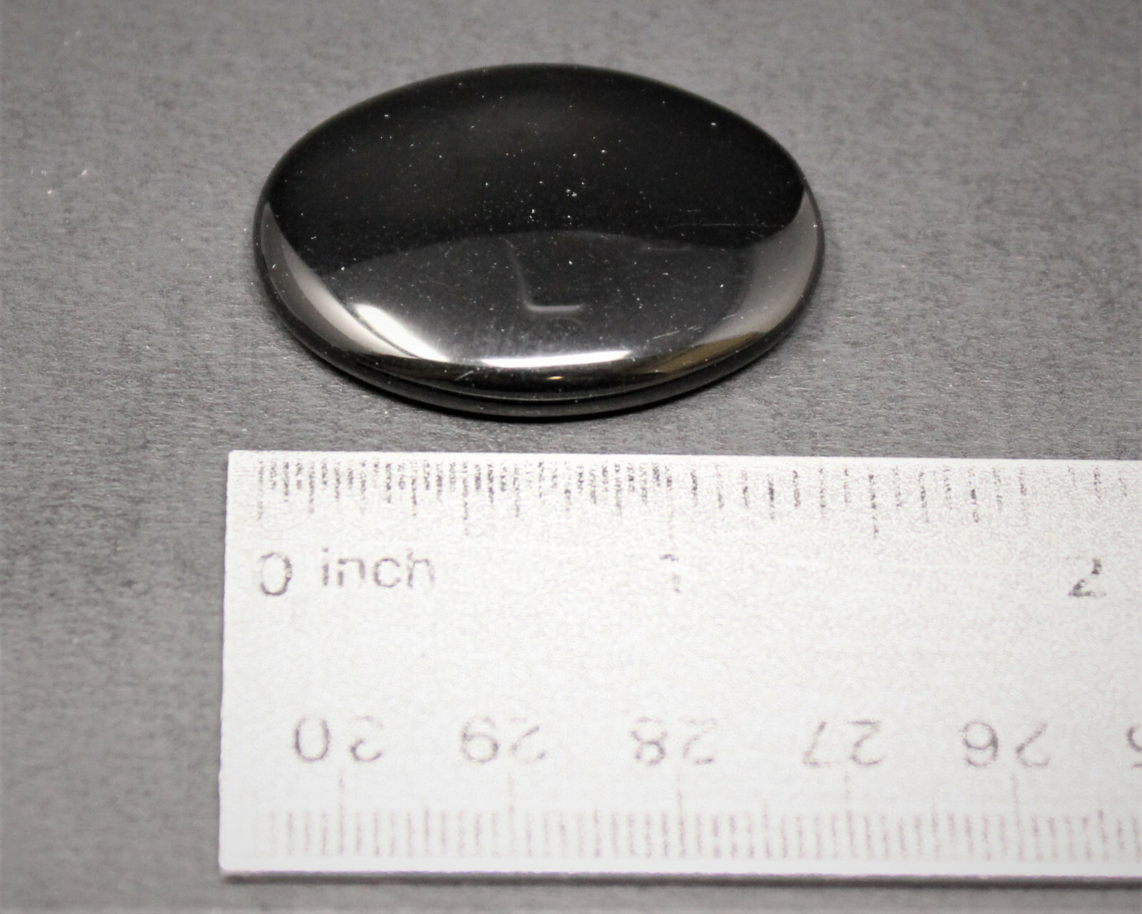 Black Obsidian Worry Stone (Black Obsidian Palm Stone Crystal, Protection Stone)