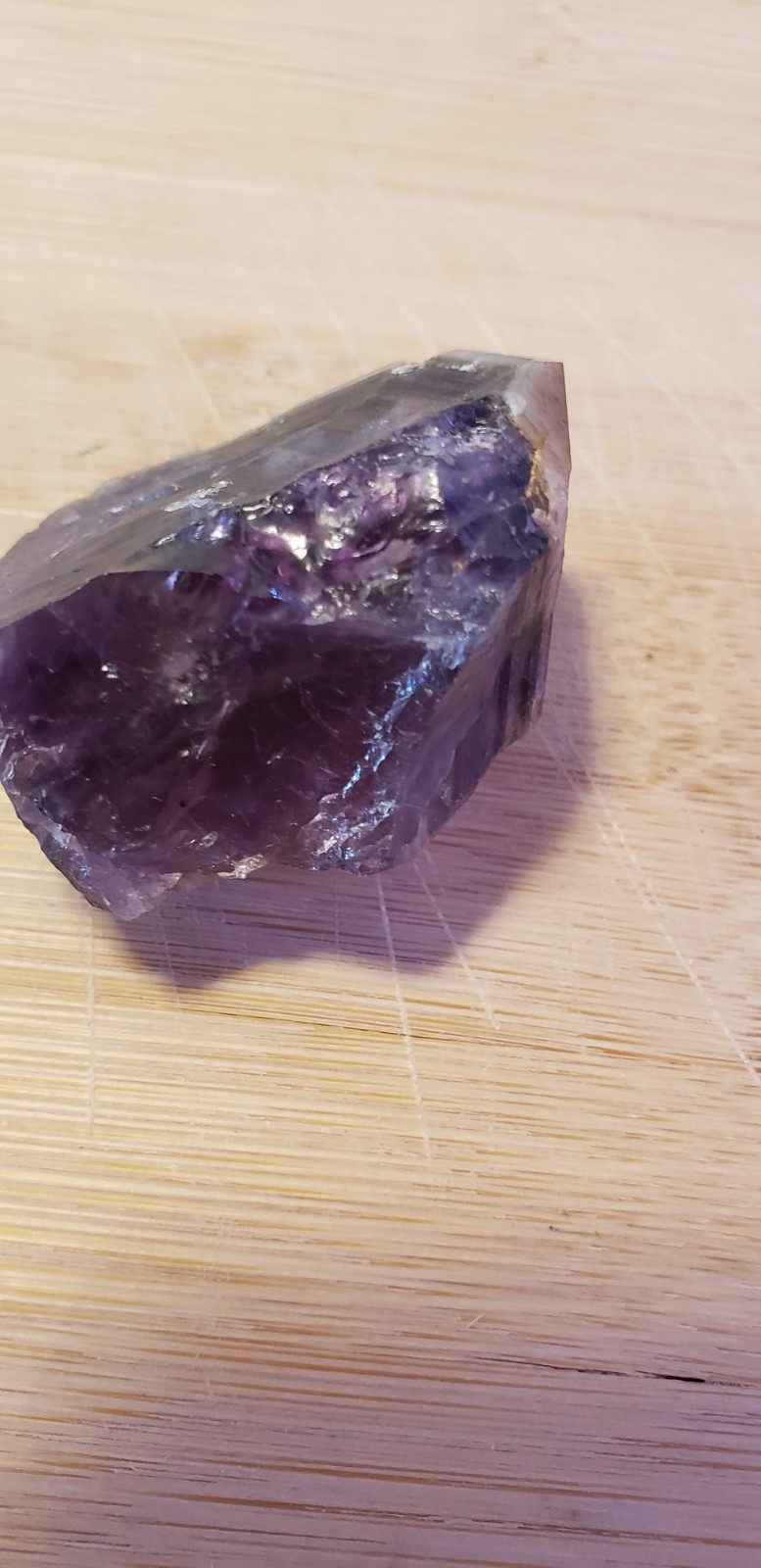 Genuine Amethyst Quartz Crystal point Stone. 1 1/2 X 1. Awesome Piece