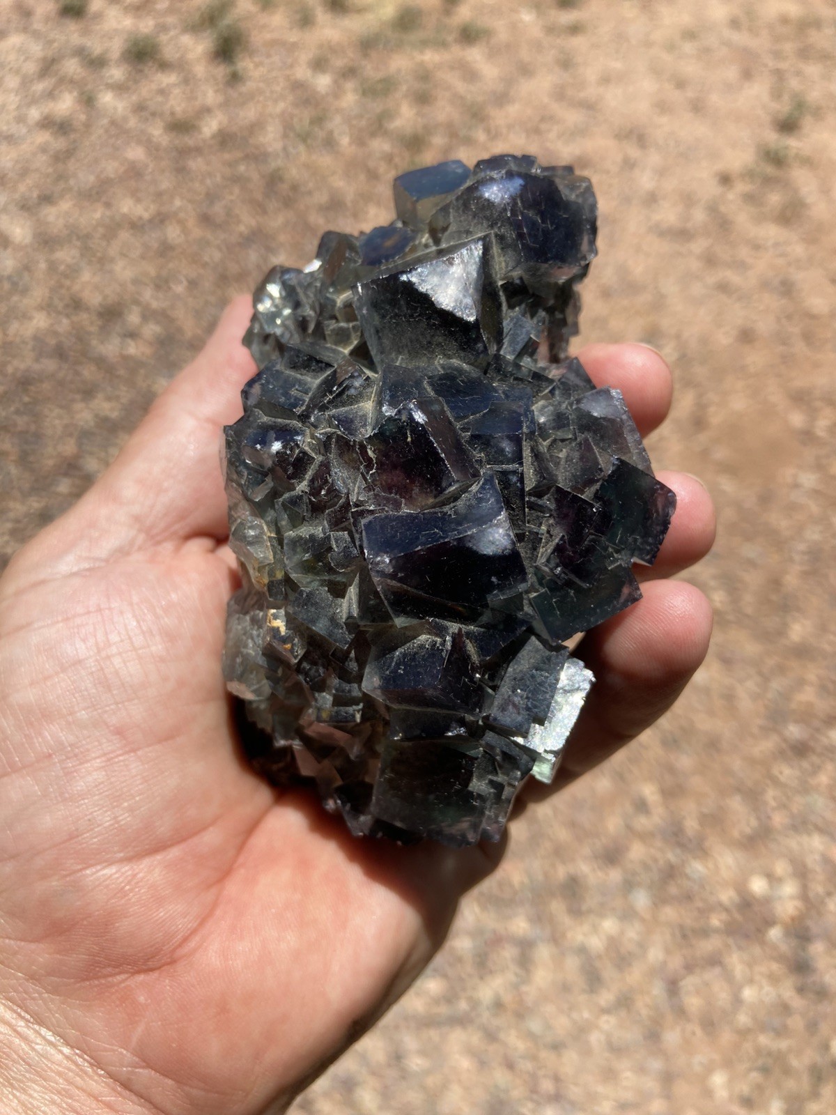 662g Solid Color Change Fluorite Cluster Twin Cubic Crystals UV Fluorescent