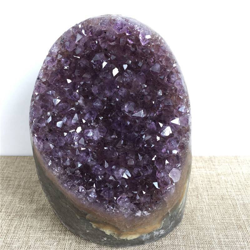Cut Base Natural Amethyst Quartz Crystal Cluster Healing Stone Geode Specimen US