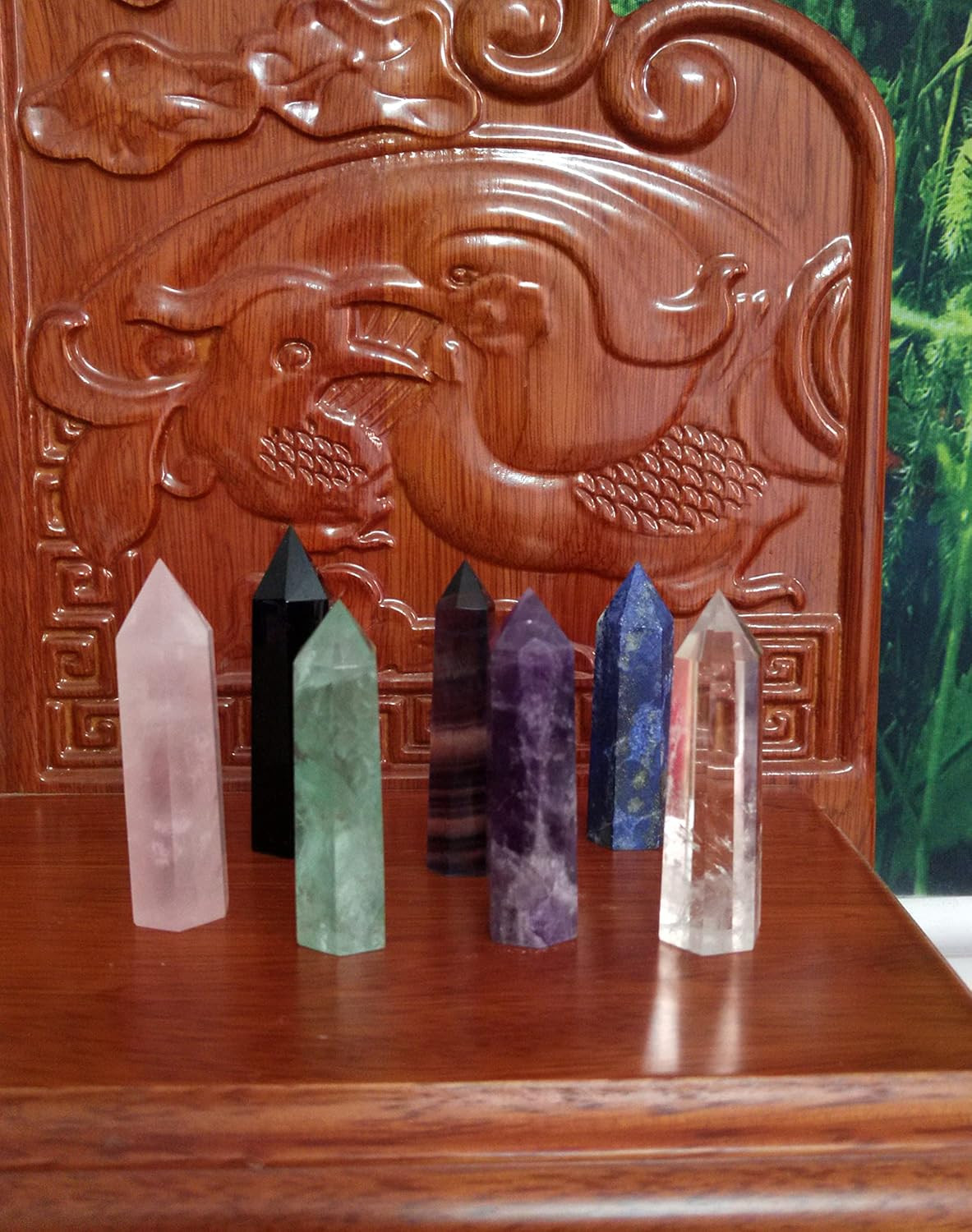 7 PCS Healing Crystal Wands | 2″ Amethyst, Rose Quartz,Clear Quartz,Black Obsidi