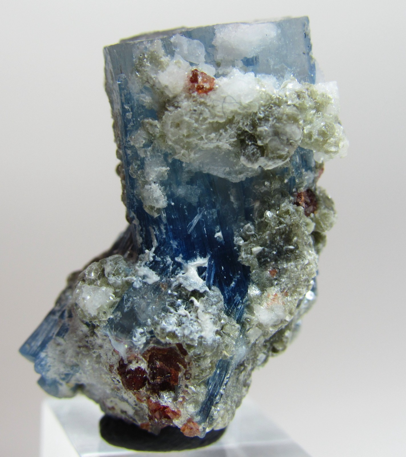 MIRACULOUS RARE ALKALI-RICH AQUAMARINE BERYL W/ GARNET!!! NEW FIND PAKISTAN