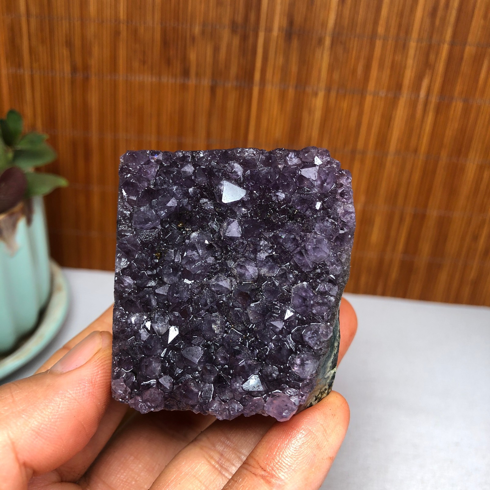 49mm NATURAL amethyst point purple Crystal Cluster Mineral Specimen 141g A1130