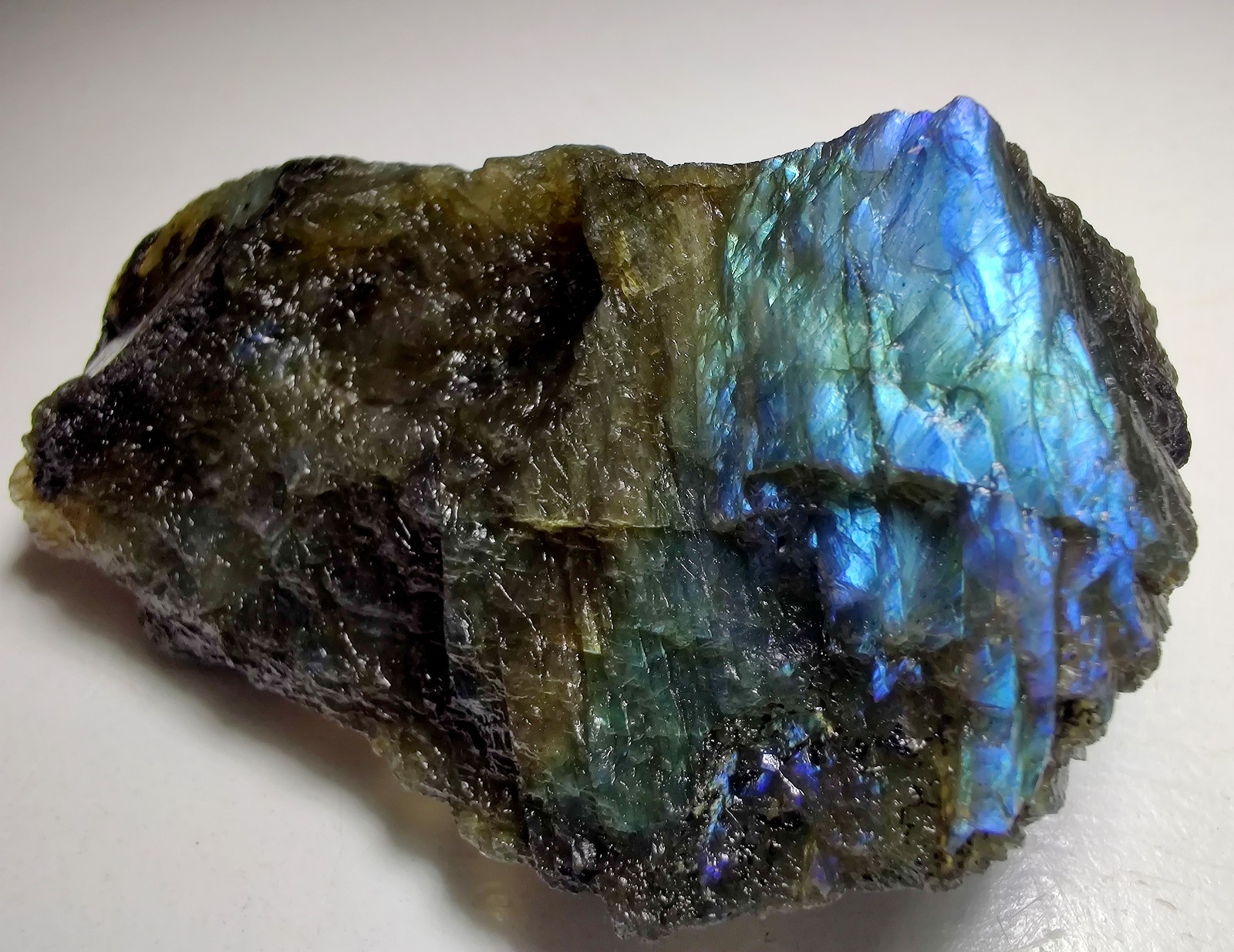Labradorite with excellent color flash. From Madagascar. 53 grams.