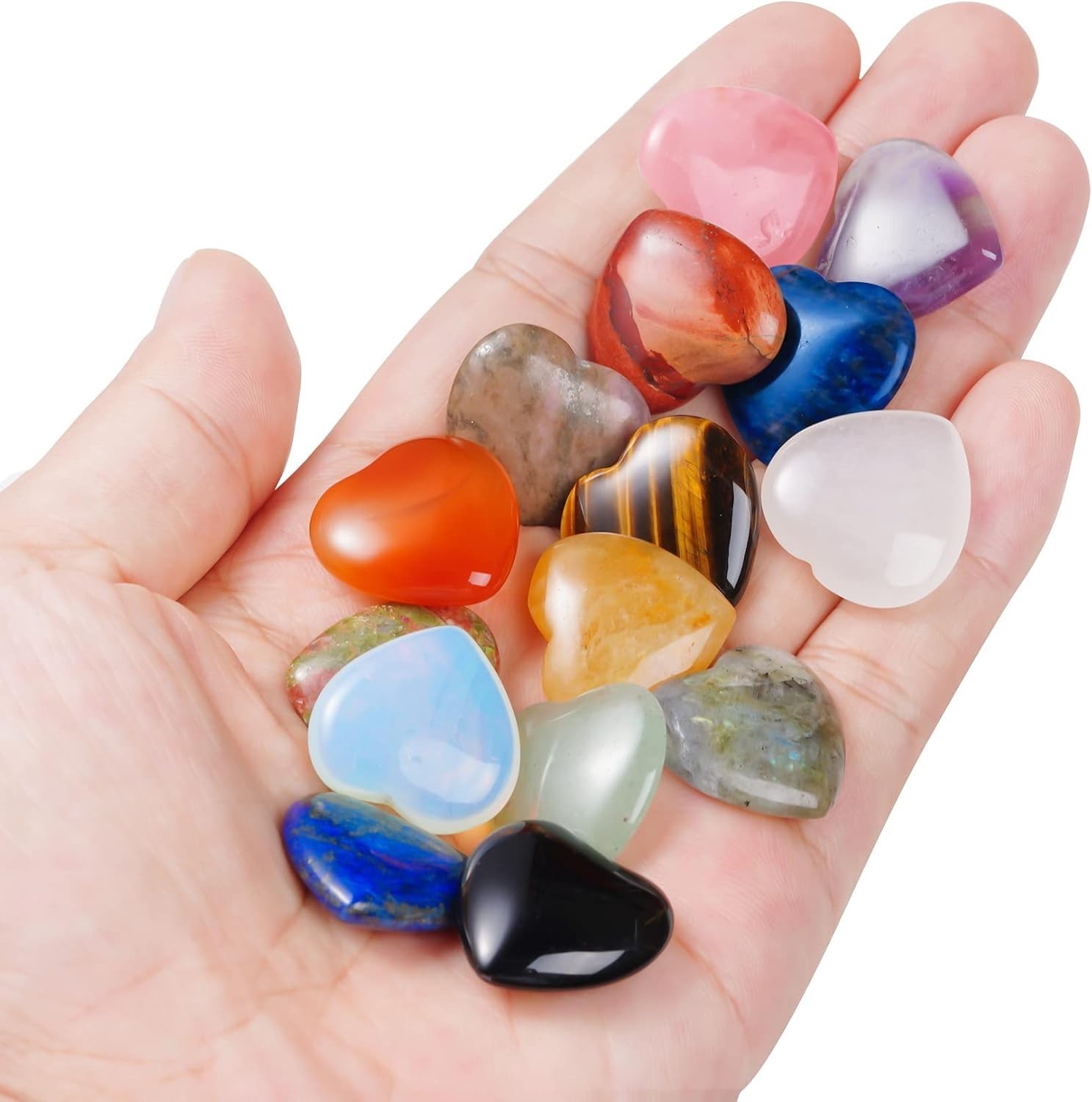 15 Heart-Shaped Healing Crystal Stones for Chakra Balancing and Anxiety Relief