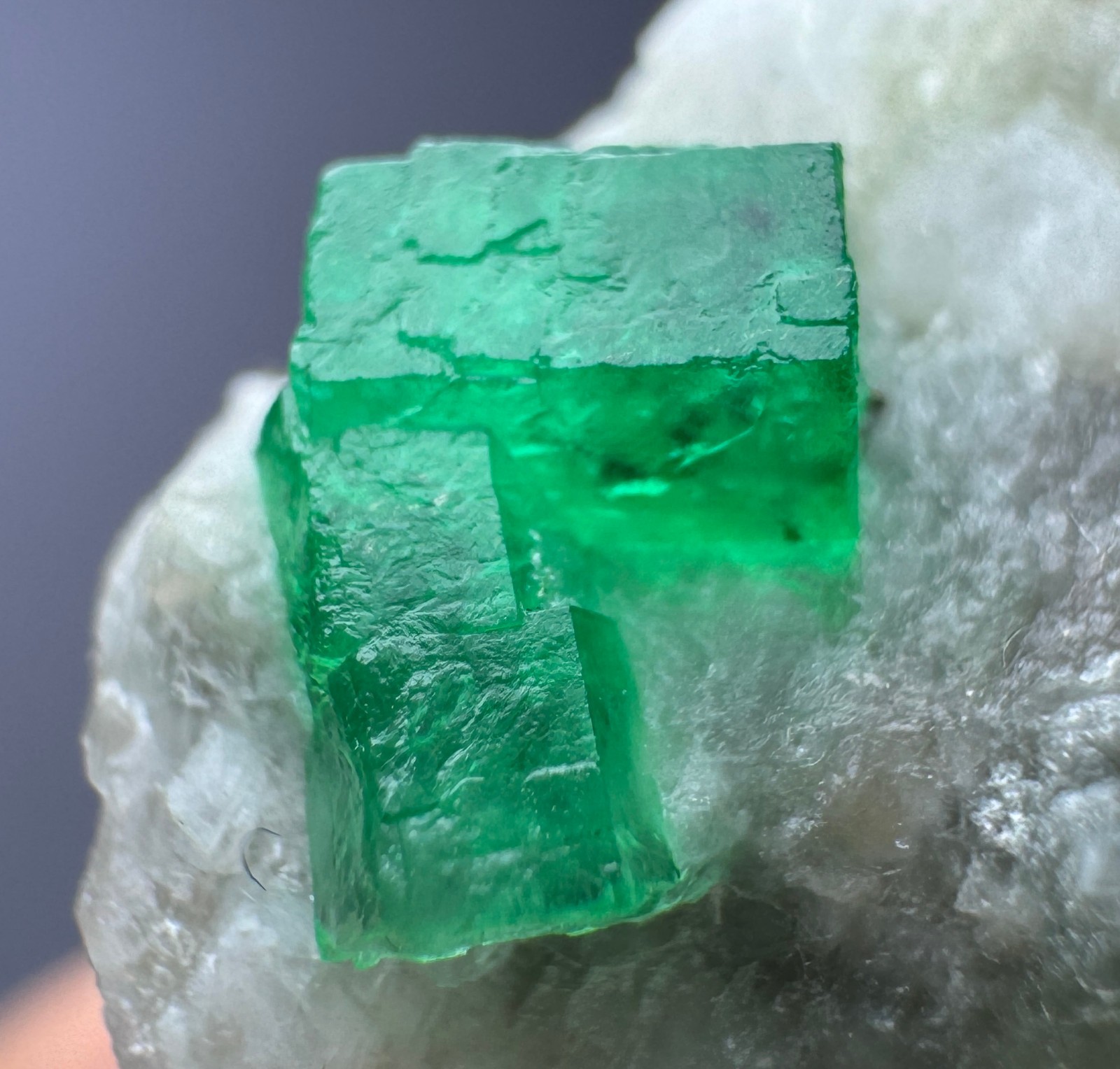 49 Ct Full Terminated Top Green Swat Emerald Crystals On Matrix From Pak