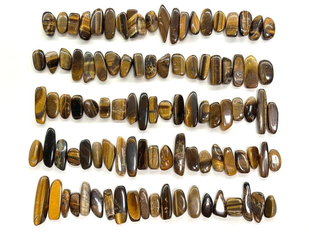 100pcs Bulk Tinger Eye Stone Polished Points & Pieces Jewelry Gemstone DIY