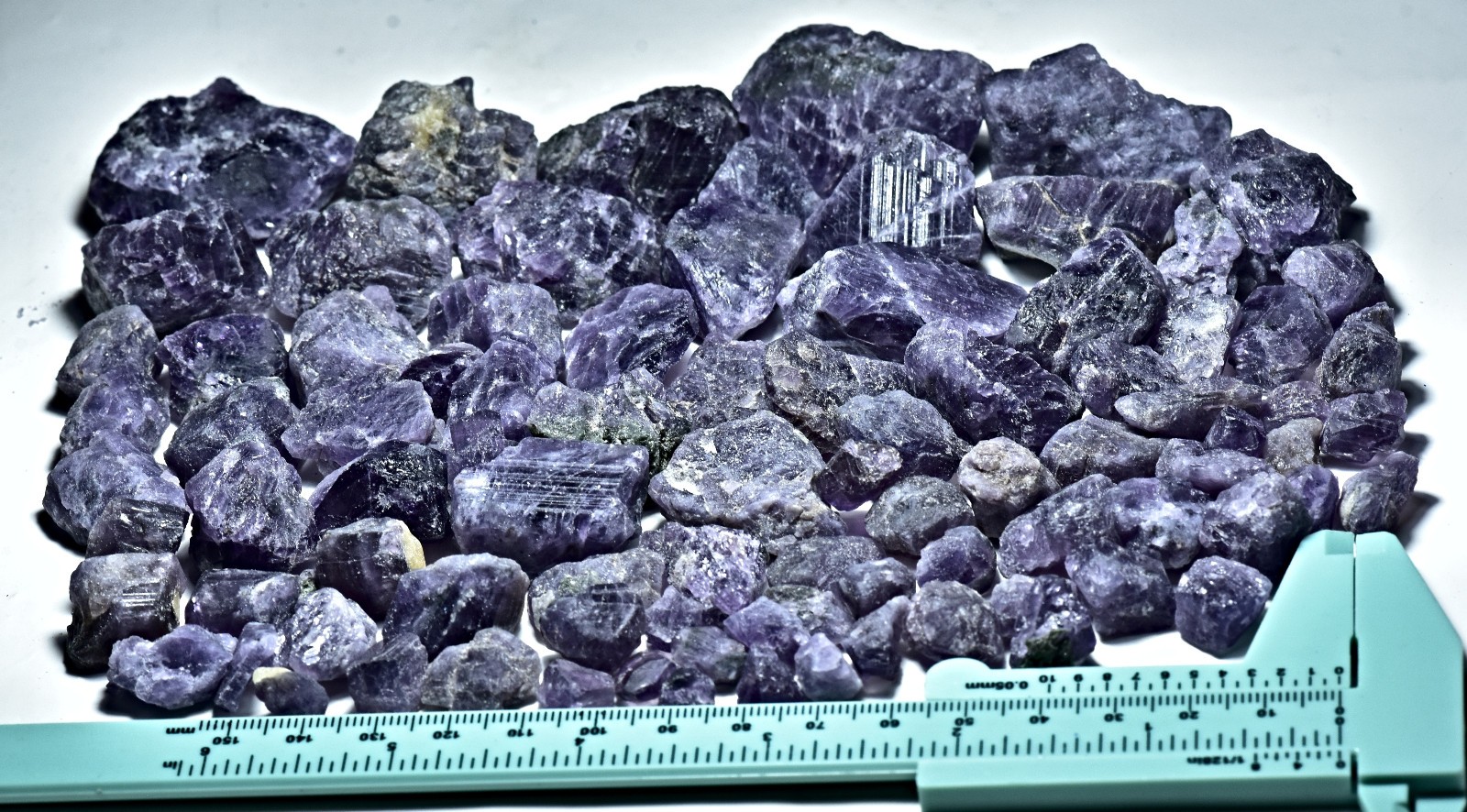 Fluorescent Purple Color Rough Scapolite Partial Crystal Lot 504 Gram
