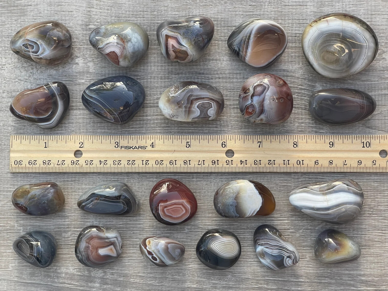 Grade A++ Botswana Agate Pebble, Botswana Agate Palm Stones, Wholesale Bulk Lot