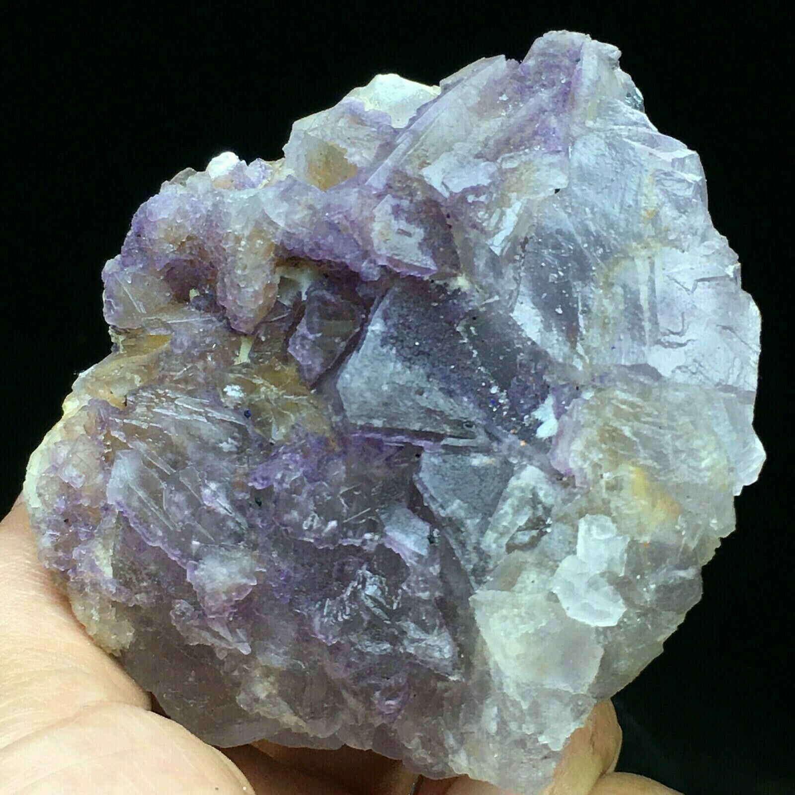 207g Purple Translucent Octahedral Fluorite Crystal Mineral Specimen