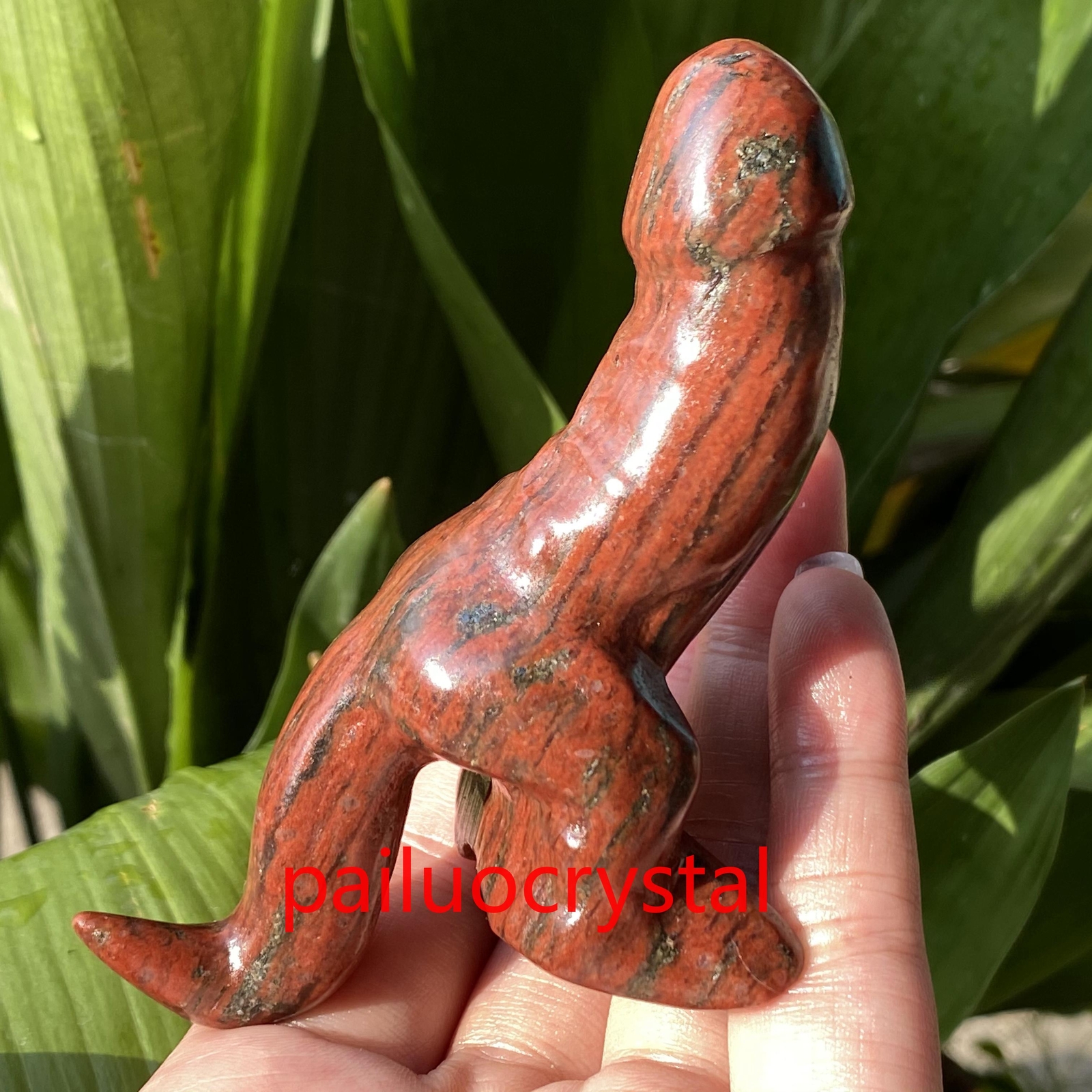 1pc Natural Sesame red Male Penis Quartz Crystal Skull Carved Figurines 3.8″