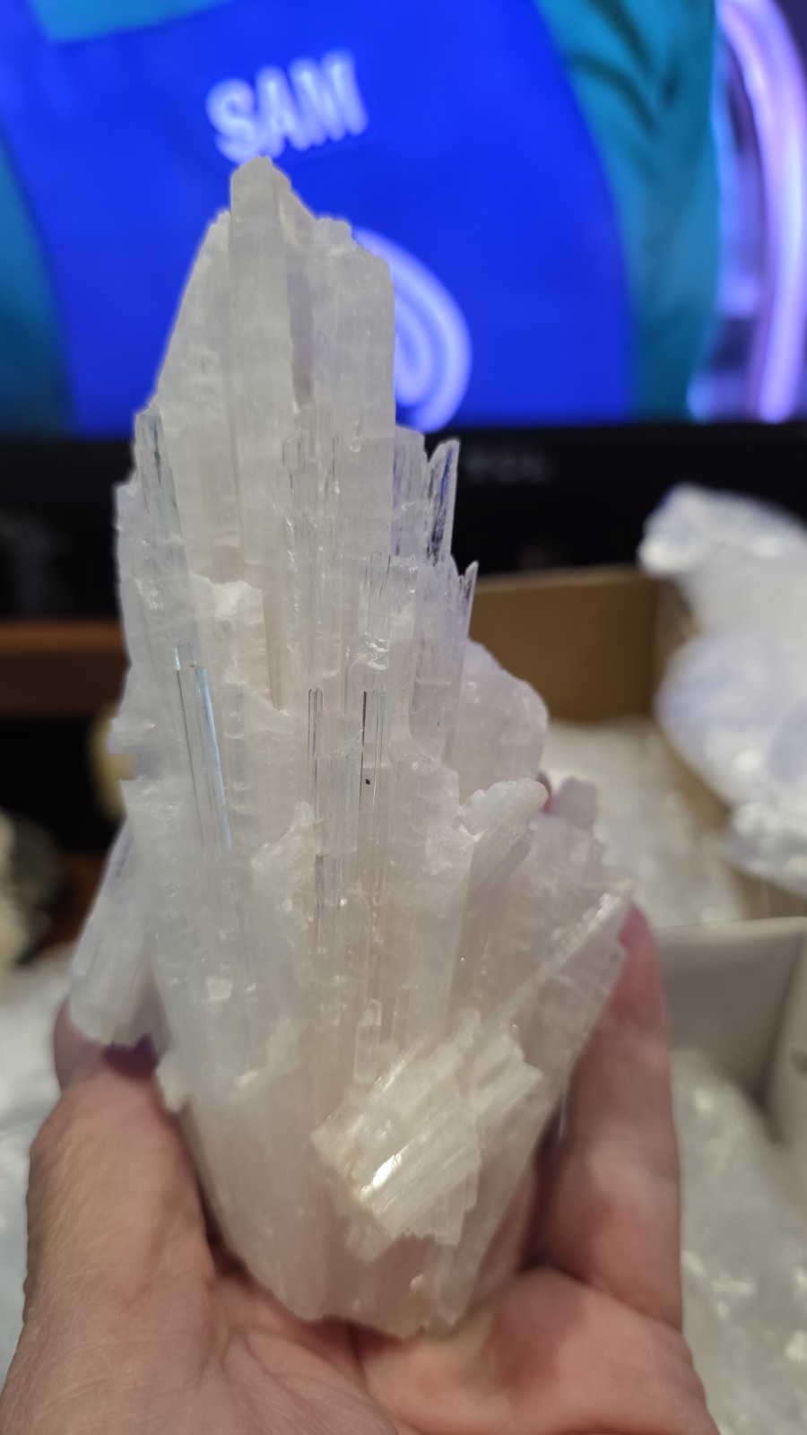 Scolecite Spray Cluster Mineral 4 piece lot Zeolites from India Exactly as Shown