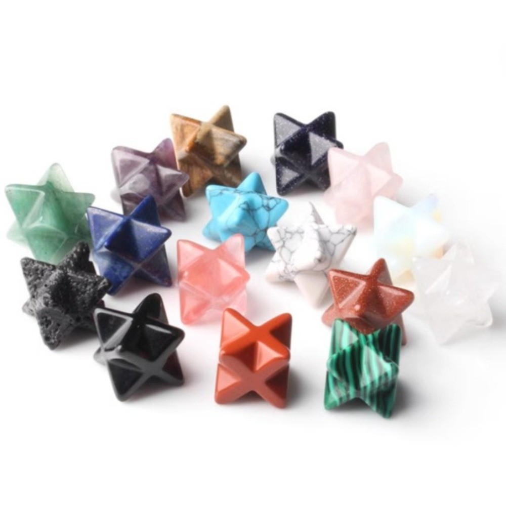 wholesale-Natural Mixed Quartz crystal Merkaba Star Sacred Geometry Star Mineral