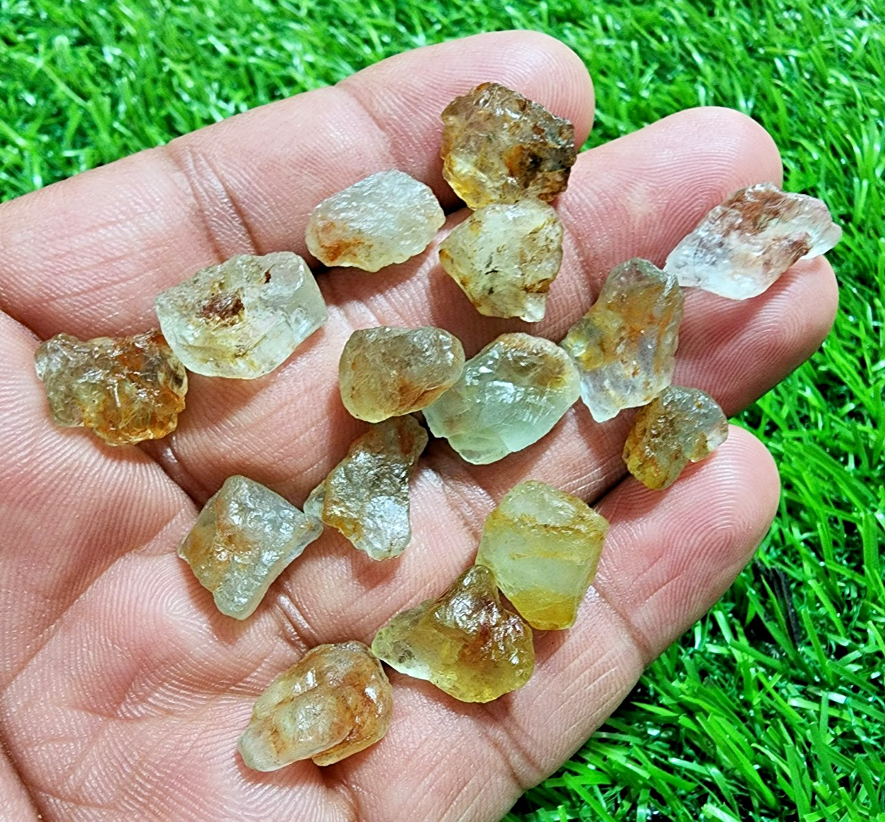 Aquamarine Helidore Gemstone Rough 15Pcs Lot 9-15mm Aquamarine Raw Stones Bulk