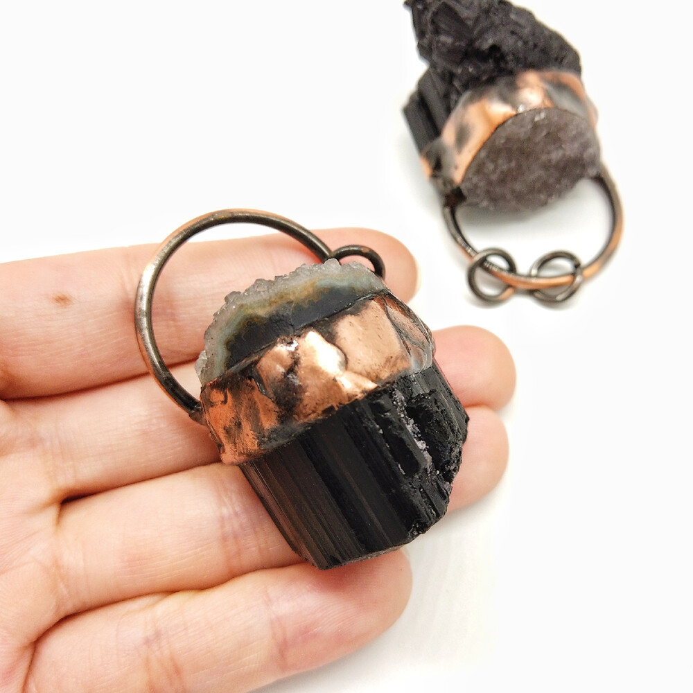 Natural Crystal Pendant Sun Stone Triangle Clear Quartz God Retro Chakra Vintage
