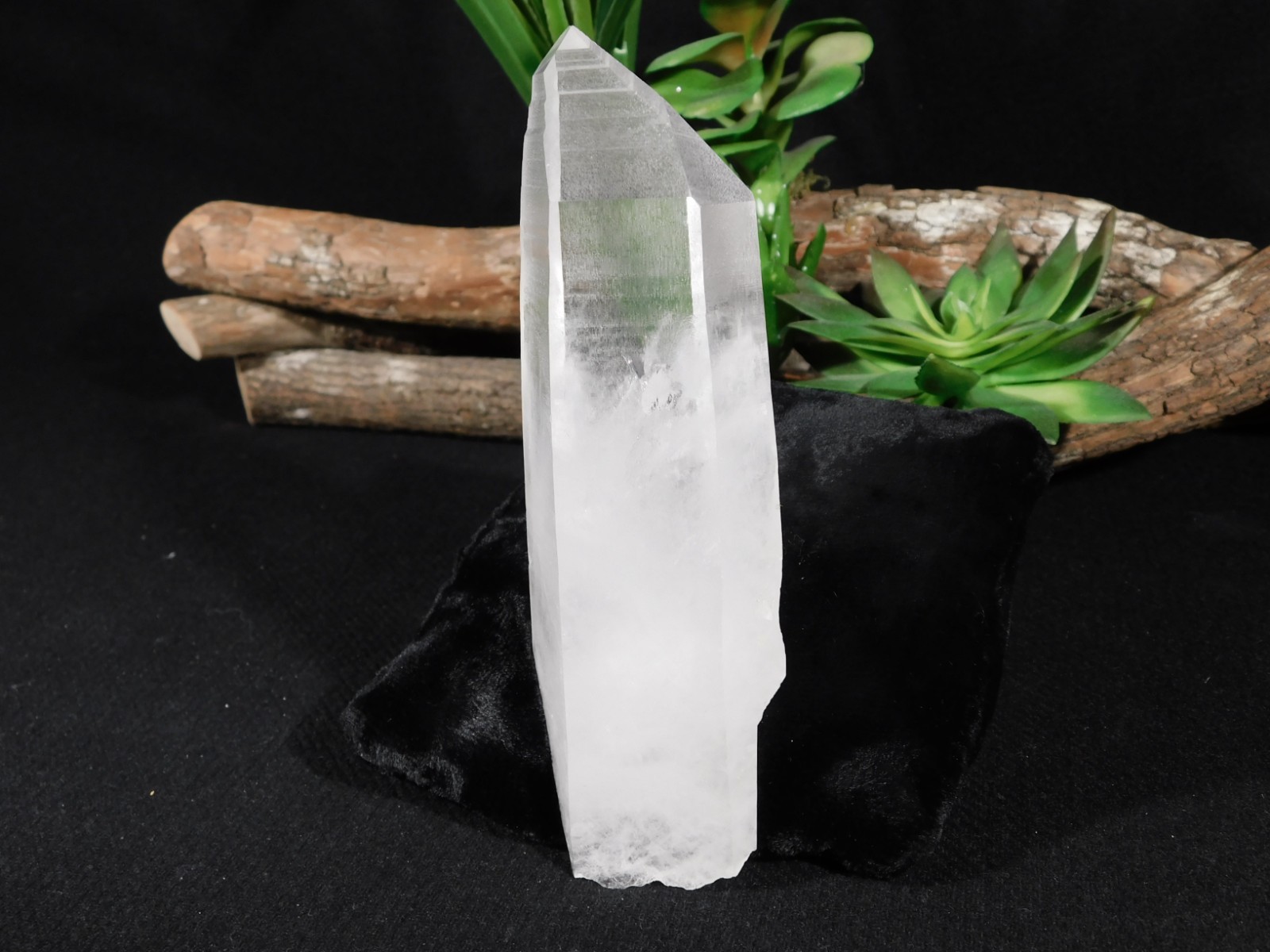Long! Semi Translucent LEMURIAN Quartz Crystal From Brazil 318gr