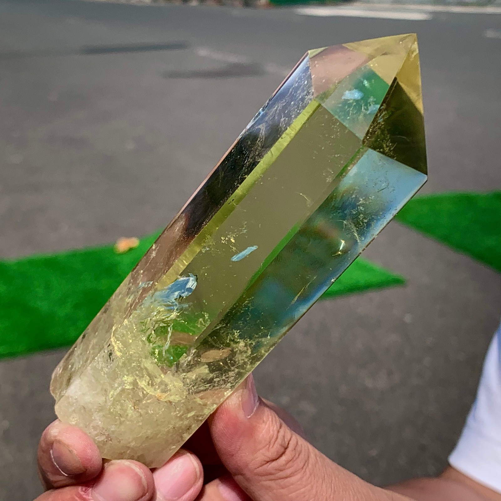 284G Natural citrine obelisk tower wand points spiritual healing