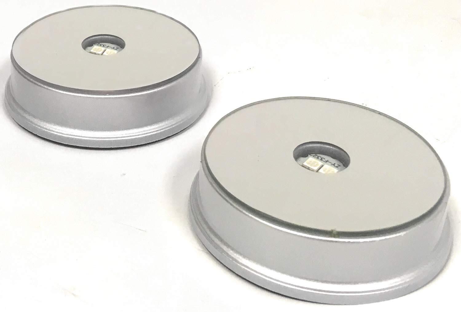 Display Base with LED Lighted Mirrored Top Changes Colors Non-Rotating