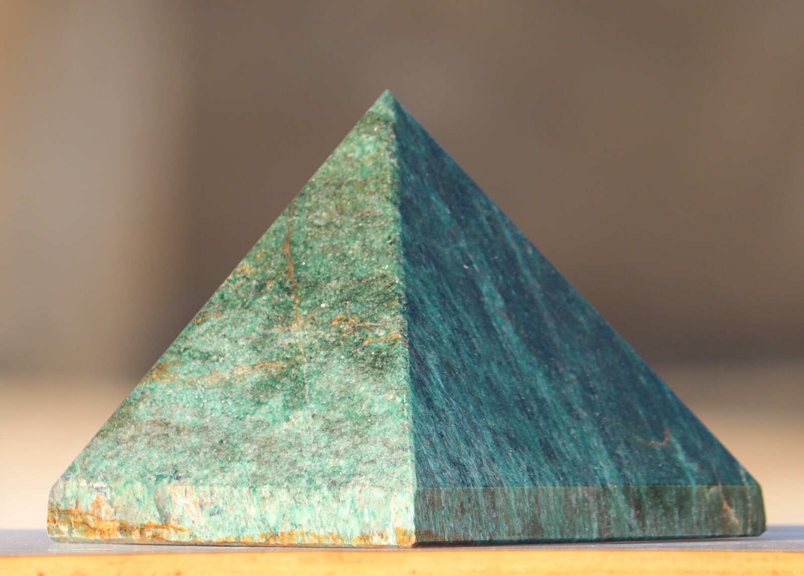 7.5LB! 150MM Green Kyanite Pyramid Natural Reiki Energy Healing Crystal Stone