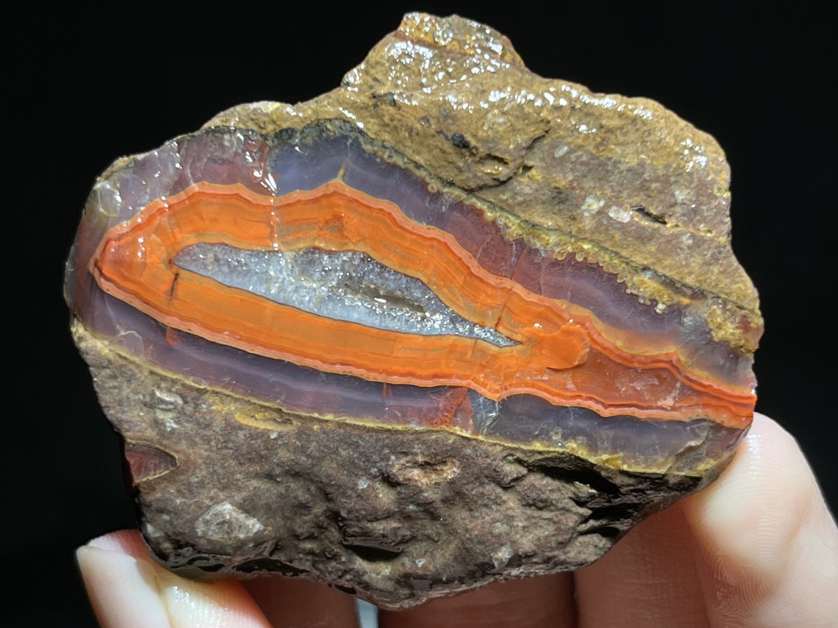 Natural 15 half Rough Chinese Agate crystal geode Achat Nodule Hebei 615g AA11