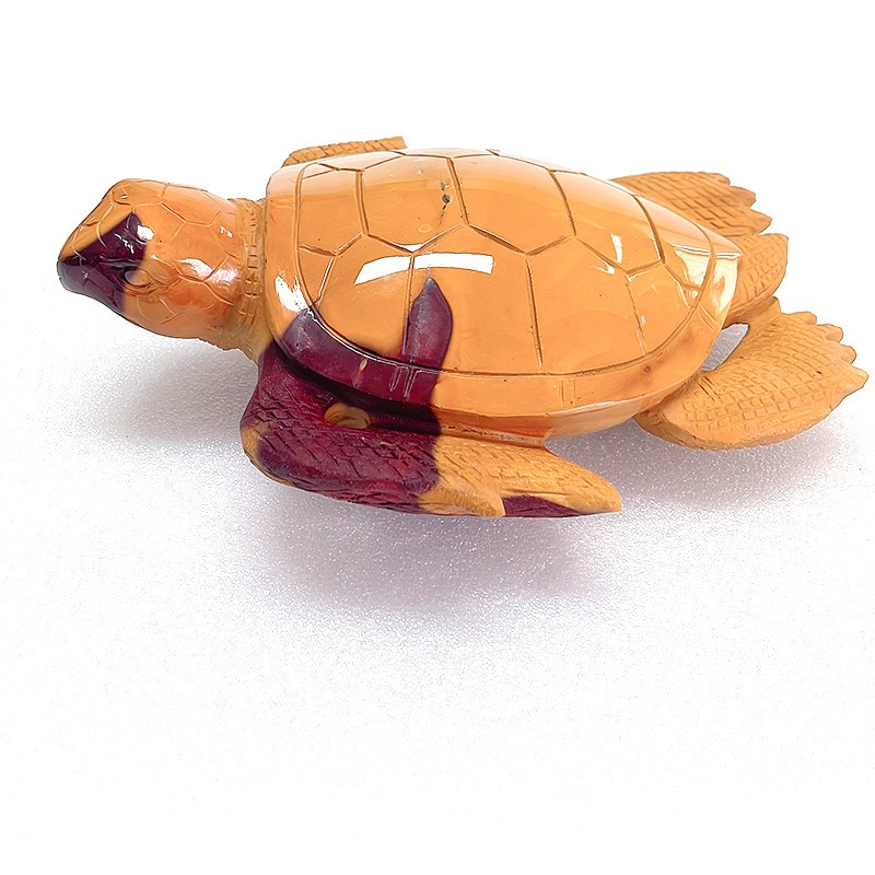 7.0” Natural Mookaite Carved Sea Turtle skull Sculpture , Home Decoration