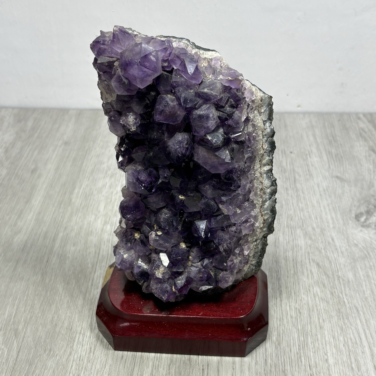 Curved Natural Amethyst Geode Cathedral Crystal Cluster Purple 4lb 8.5″ Tall