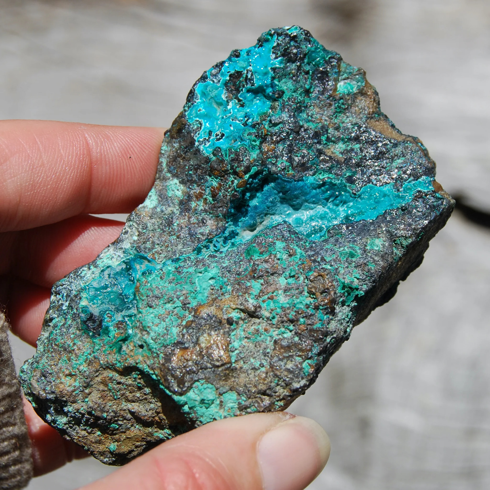 3.5in Silica Chrysocolla Crystal, Natural Raw Chrysocolla Malachite, Congo L8