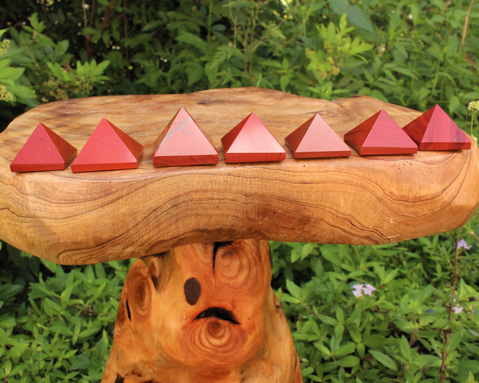 Red Jasper Crystal Pyramid, Medium 1″ – 1.25″ Gemstone Reiki Red Jasper Pyramid