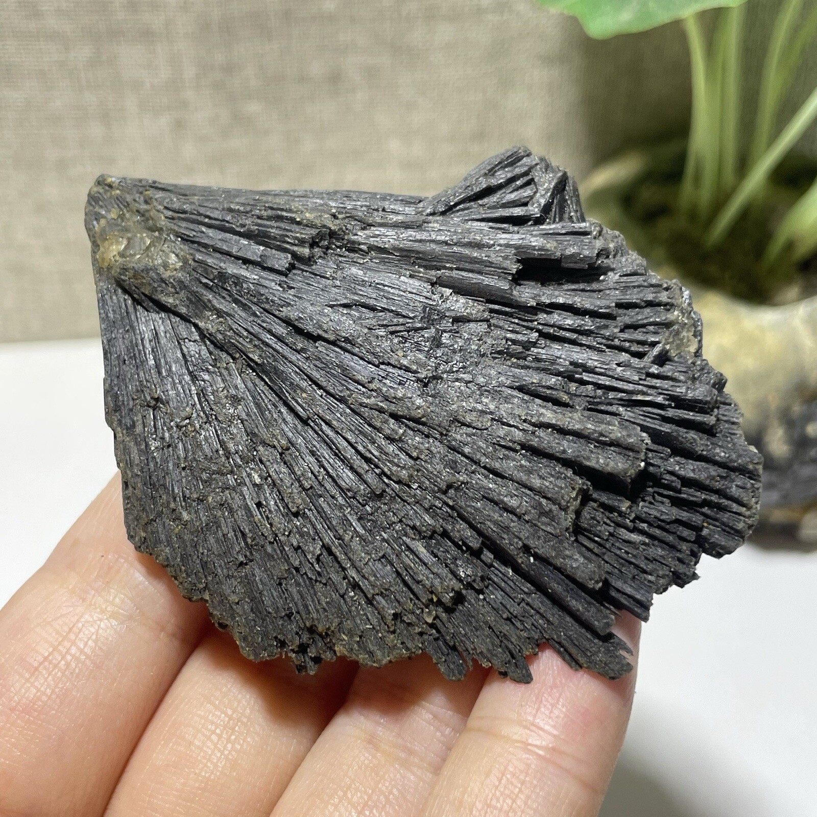 Natural Irregular natural black crystal cluster mineral specimen（dian qishi）71g