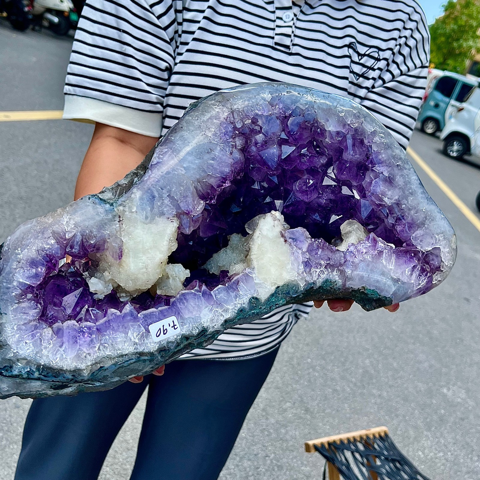 17.39LB High quality amethyst cave skeleton specimen