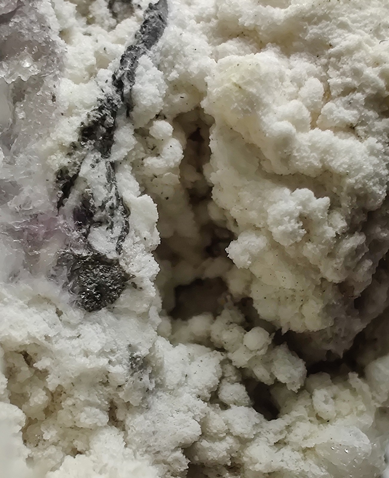 Excellent Witherite specimen, Peach UV. Minerva Mine, Illinois. 213 grams.