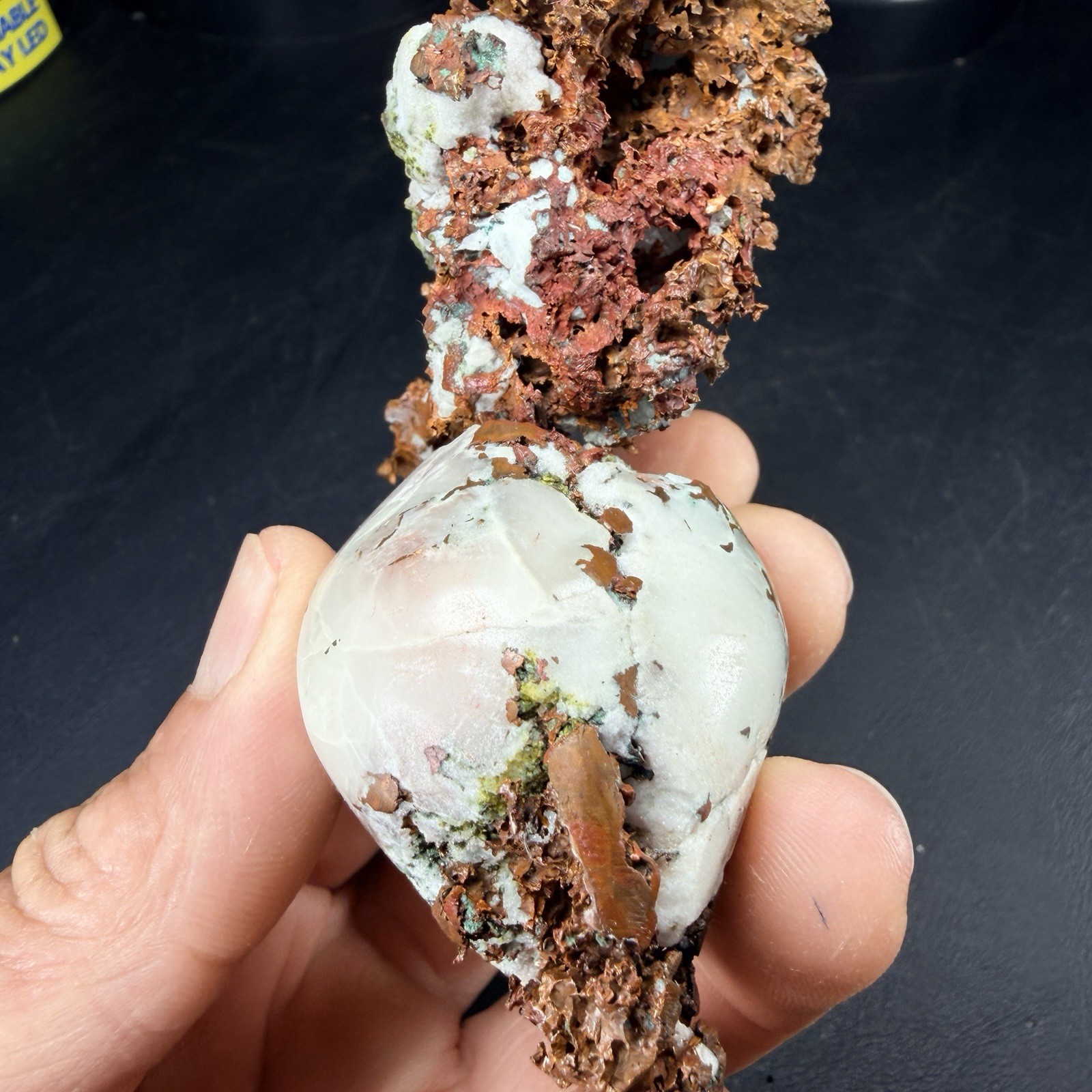 Datolite on Copper with Epidote from Caledonia Mine, Michigan *VIDEO*