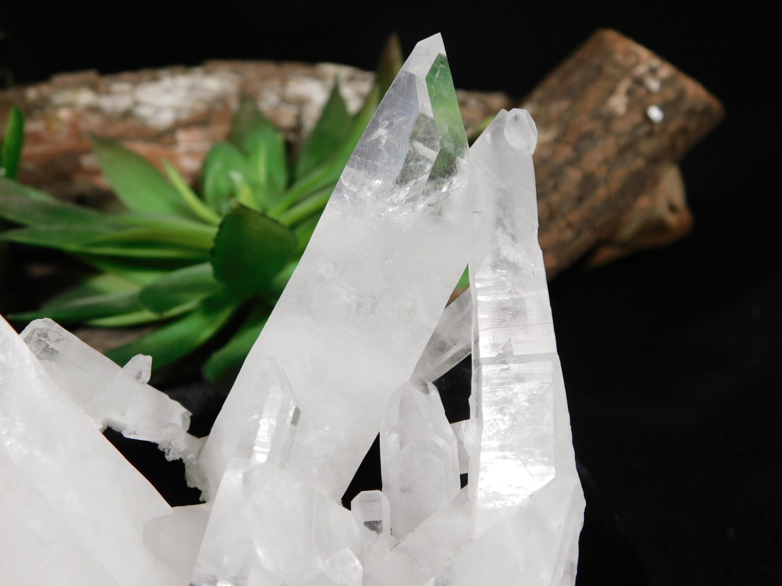Larger! VERY TRANSLUCENT Quartz Crystal Cluster Collier Creek ARKANSAS 150gr