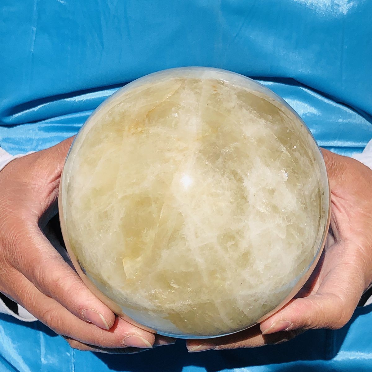 6.04LB Natural Yellow Crystal Ball Quartz Yellow Crystal Ball Healing