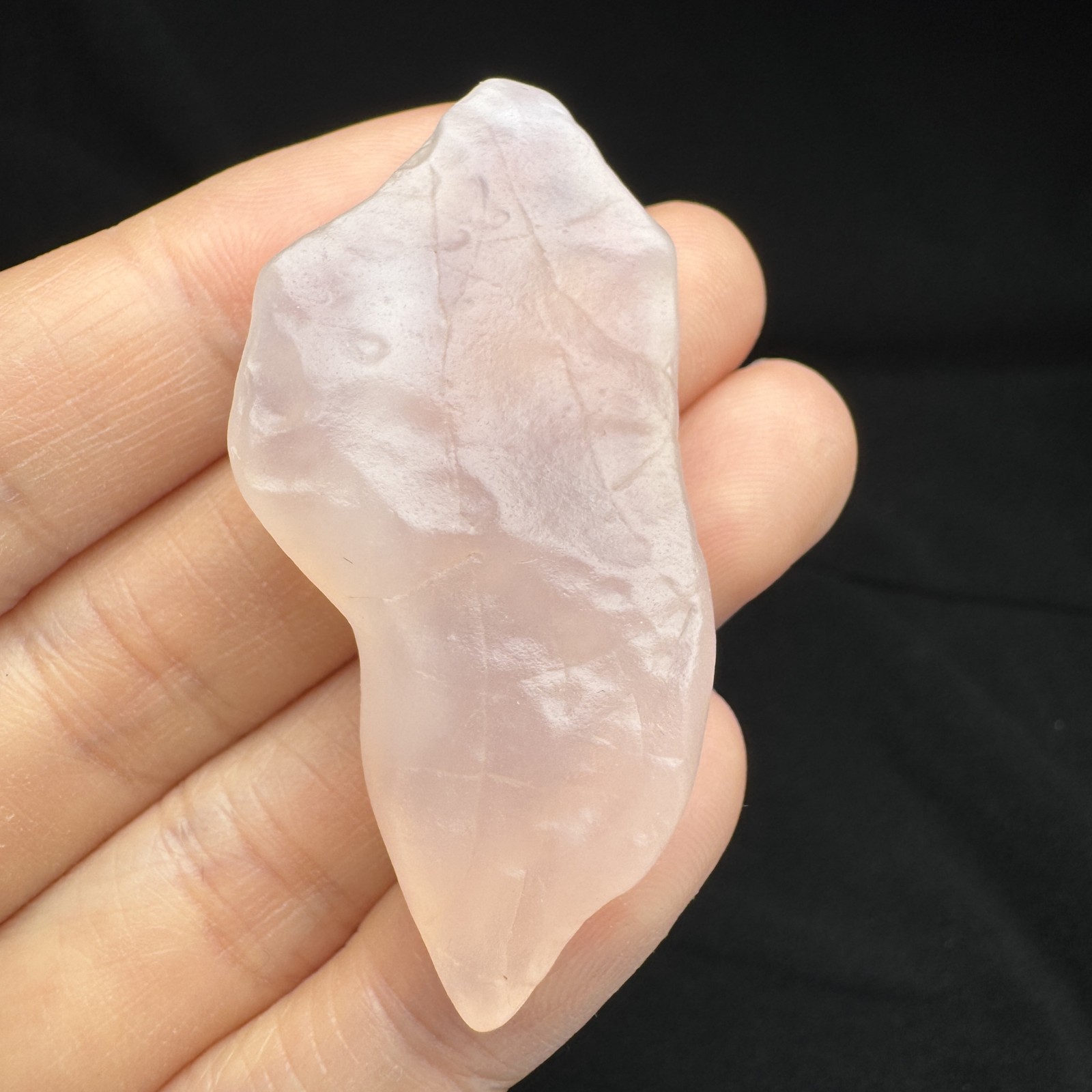 5.2cm/16g Raw & Natural Alxa Gobi Icy-Pink Agate, Inner Mongolia-5919