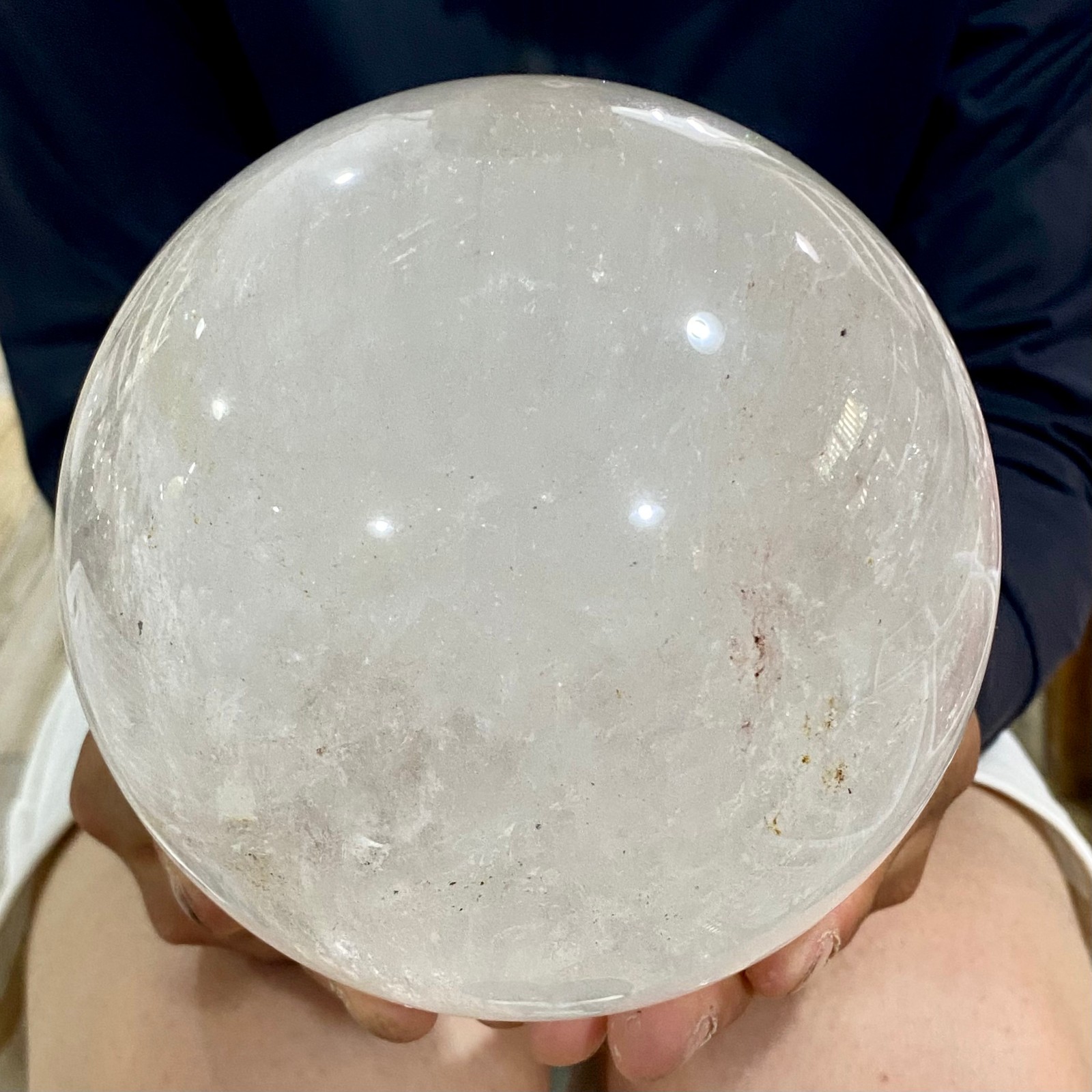 7.03LB Natural clear quartz sphere quartz crystal ball reiki Energy healing