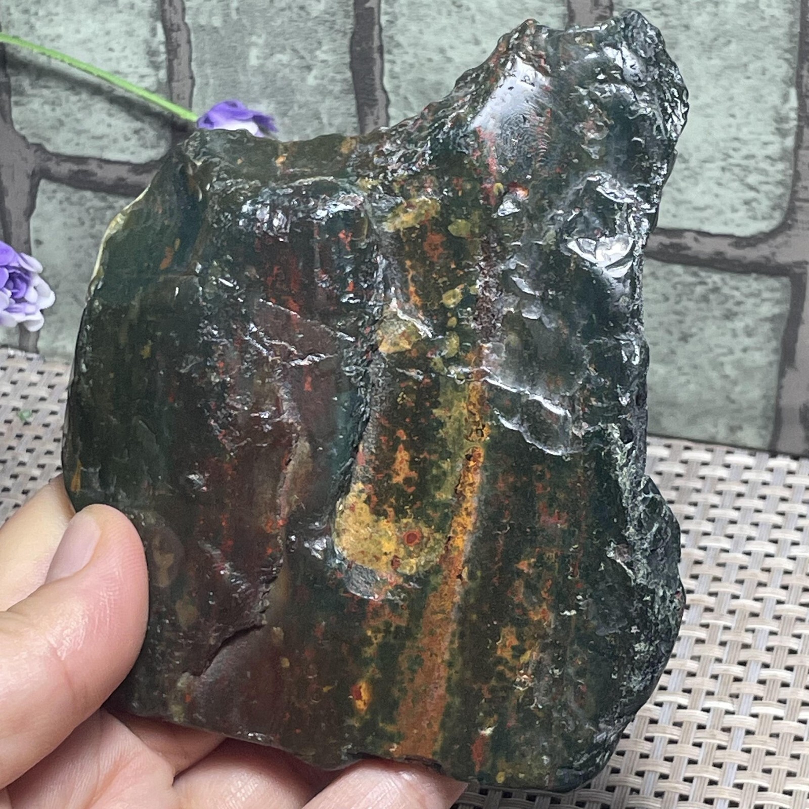177g Natural Ocean Jasper rough raw Gem Stone Crystal Specimen Healing A43