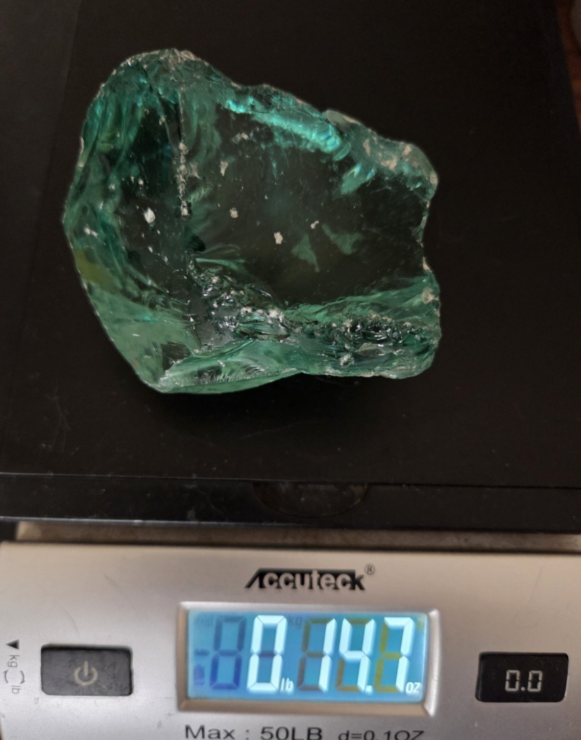 Green Obsidian Slag Glass Raw Natural Rough Crystal Mineral Rock 14.7 oz